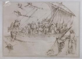 【邦多纳Bondone】1823年“文艺复兴时期意大利画派”系列软蜡飞尘铜版画《摩西的故事》—意大利欧洲绘画之父“乔托·迪·邦多纳（Giotto di Bondone 1267年－1337年）”作品 “手工水印纸精印” 50x36cm
