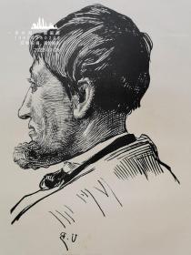 1878年法国艺术系列照相版画《水手》—法国画家“ULYSSE LOUIS AUGUSTE BUTIN”作品  43x30cm