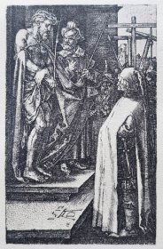 “巨幅丢勒名画”1912年复刻版“丢勒Albrecht Dürer”照相凹版复制铜版画—《小受难：受难的人》42x32cm 原尺寸复刻
