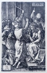 “巨幅丢勒名画”1912年复刻版“丢勒Albrecht Dürer”照相凹版复制铜版画 —《小受难：基督佩戴刺冠》42x32cm 原尺寸复刻