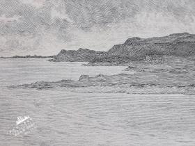 “大英博物馆藏画”1880年法国艺术蚀刻铜版画《瑞米耶的无力者》—法国画家“艾瓦利斯特·维塔·吕密奈（Evariste Vital Luminais，1821-1896）”作品 E.Gaujean雕刻 43x30cm 版内签名 法国ARCHES版画专用水印纸 原作藏于鲁昂美术馆“1880沙龙展出作品” 雕刻版画 原版版画 古董版画 老版画 欧洲版画 西洋版画 收藏装饰