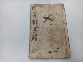 W 清道光   上海天宝书局印   南京胡郯卿著作   醉墨轩画  桐城张鹤年  《醉墨轩畫谱》 卷一 卷二  一册！！！