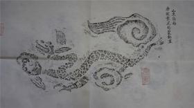 金石，砖拓 ，碑拓，石刻 】《山东省重点文物——济南龙虎塔石刻画》手拓3张一套全（70X40CM， 1980年左右， 【库房编号D2——404】