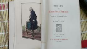 网上孤本——1904年英文原版硬精装《劳伦斯.斯特恩作品集》，一套7册。作者是美国二十世纪早期著名作家珀西.菲茨杰拉德。该书限量250套，序号为78（第7图）。