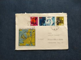 《外国集邮品收藏：东德1968年波斯坦气象台云图 农业 仪器邮票实寄封  商品如图》澜2402-28