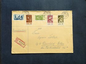 《外国集邮品收藏： 德国1967年美术绘画艺术名画邮票实寄封  商品如图》澜2403-8