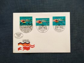 《外国集邮品收藏保真：德国瑞士奥地利3国联合发行1993年博登湖 轮船邮票首日封贴3国邮票 极少见 品相如图》澜2402-13