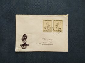 《外国集邮品收藏保真：奥地利1973年绘画 素描 人物邮票实寄封 品相如图》澜2402-13