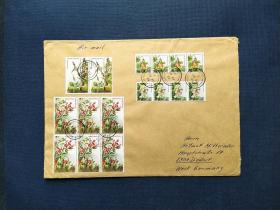 《外国集邮品收藏保真：肯尼亚实寄德国1986年植物 花卉邮票实寄封 背面有落戳 品相如图》澜2310-28