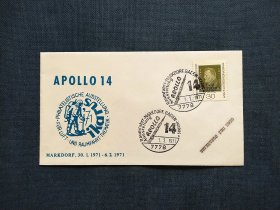 《外国集邮品收藏：德国1971年航天 宇航  阿波罗14号飞船 宇航员登月首日封  商品如图》澜2403-28