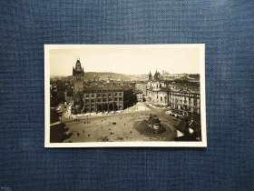 《外国集邮品收藏：  民国时期 早期德国1935年左右 布拉格老城广场建筑风景照片明信片 商品如图》澜2405-26