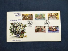 《外国集邮品收藏：英国1982年圣诞节 聚会 生活 教堂 儿童玩具邮票首日封  商品如图》澜2403-31