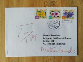 《外国集邮品收藏保真：澳大利亚2000年植物花卉邮票实寄封》澜2108-1