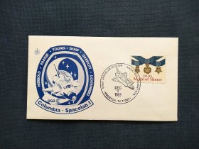 《外国集邮品收藏：美国1983年航天 宇航员帕克和加里奥特 哥伦比亚太空实验室 欧空局 航天飞机 太空探索  商品如图》澜2403-31