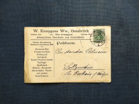 《外国集邮品收藏：民国时期 德国1913年女神邮票实寄明信片 背面有手书寄语 商品如图》澜2404-9