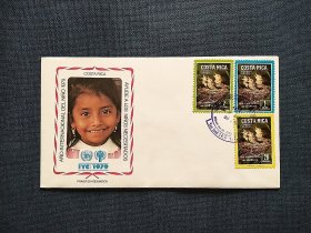 《外国集邮品收藏： 哥斯达黎加1979年国际儿童节 小鸟邮票首日封  商品如图》澜2403-22
