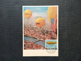 《外国集邮品收藏：瑞士1982年气球飞行 飞艇 热气球邮票极限片  商品如图》澜2402-8