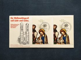 《外国集邮品收藏：德国1978年圣诞节邮票小型张首日封贴2枚小型张  商品如图》澜2404-3