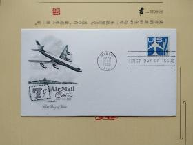 《美国1958年航空邮件邮票首日封 品相如图》澜2307-18