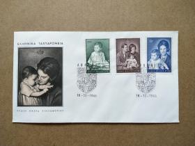 【集邮品拍卖保真：希腊1965年名人人物儿童邮票首日封】四2208-22