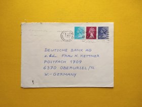 【集邮品拍卖保真：英国实寄德国1982年女王邮票实寄封 品相如图】四2311-20