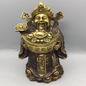 古玩铜器收藏 胖财神，工艺精湛 ，包浆醇厚，型态完整