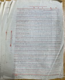 L6027 【中國(guó)地質(zhì)科學(xué)院地質(zhì)研究所的研究員李子舜?、于菁珊專(zhuān)場(chǎng)】李子舜?手稿：《中國(guó)地層典·三疊系》注解手稿9頁(yè)，密密麻麻9大頁(yè)，信息量極大