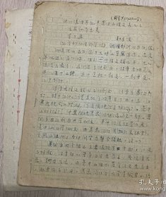 L6014 【中國(guó)地質(zhì)科學(xué)院地質(zhì)研究所的研究員李子舜?、于菁珊專(zhuān)場(chǎng)】五十年代李子舜?手稿：河北洡源等地早奧陶世腹足實(shí)化石及其地層29頁(yè)