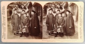 美国摄影师、旅行家 詹姆斯·利卡尔顿  拍摄晚清中国照片：慈禧太后的谋士们与权贵打交道 立体照片一张（Underwood & Underwood公司1901年发行）HXTX344537