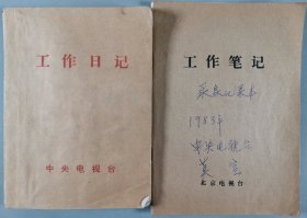 莫-宣旧藏：中央电视台高级编辑 莫-宣 1983-1985年工作笔记本两册约一百一十五页 HXTX344148