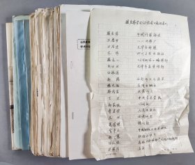 蔡-清-富旧藏：1986年《臧克家学术讨论会》各种油印件论文一组约31份 带讨论会袋 HXTX344032