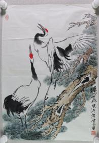 同一来源：著名画家、国家二级美术师 胡金山 庚午年（1990）国画作品《腾飞》一幅（纸本软片，画心约2.8平尺，钤印：胡金山印）HXTX336667