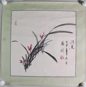 著名画家、丰台美协主席、北京天为诚画院院长 苏铜 甲申年（2004）国画作品《清香》一幅（纸本镜心，画心约2平尺，钤印：苏铜之印）HXTX331304