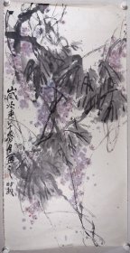 李-维-勤旧藏：时敏 庚午年（1990）国画一幅（纸本托片，约8.3平尺，钤印：时敏 ）HXTX400145