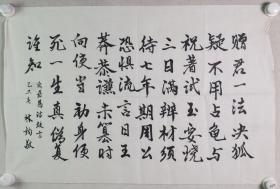 著名教育家、歷任北京大學副校長、北京大學校務委員會副主任 林鈞敬已丑年（2009）書法作品《白居易詩啟言》一幅（紙本軟片，約2.8平尺）HXTX336087