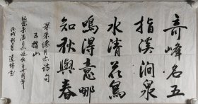 少将军衔、原总参谋部机要局研究员 杨道林 丙戌年（2006）书法作品“节录朱德诗《过五指山》”一幅（纸本软片，约4.6平尺）HXTX411881