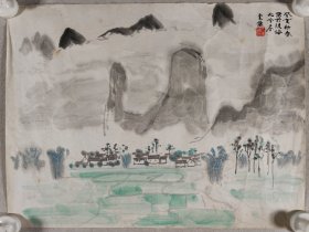著名书画家、中国书画印研究院副院长 王-秉-谦  癸亥年（1983）国画作品 一幅（纸本托片，约1.4平尺，钤印：王秉谦印）HXTX344476