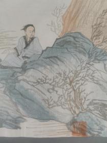 约民国时期 荣宝斋精制 溥心畬“苍嶂秋云更白,青林霜叶偏红。江南八月九月,人在诗中画中”花笺纸一页 HXTX343139