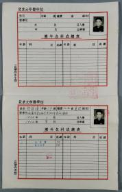 同一来源：1952年 北京大学医学院 《历年各科成绩表》一件（并贴有证主邓维璋小照片两枚）HXTX283938