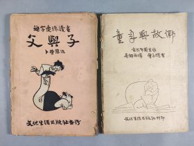 1951年上海文化生活出版社出版 吴朗西译：丰子恺绘图《童年与故乡》，卜劳恩作《无字连环漫画父与子》两册（一册有著名油画家、曾任教于中央美院 杨红太 签名） HXTX344146