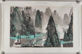 赵锡武弟子、著名画家 赵海云 国画作品《雄峰叠翠》一幅 (纸本镜心，画芯约2.5平尺，钤印：赵海云)HXTX409909