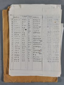 傅-兴-岭旧藏：著名语言学家、曾任中国人民大学原语言文字研究所教授 傅兴岭 散稿“有关各种文字”一组约27页 及相关复印件一组 HXTX426799