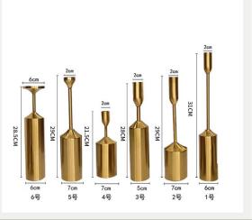 【包邮】欧式烛台六件套 ，尺寸看图片标注