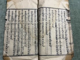 白纸本医学集成，卷一一册，大开本，前目录两页有破损，最后四五页有破损，内容页基本保存较好，可读可阅，简单修复一下会是较好的本子