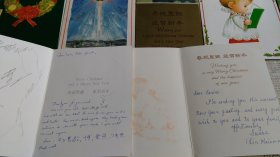 北京大学某教授旧藏早期漂亮的签名贺卡一包18个。