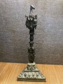 藏式马头金刚杵，带底座，做工精美，包浆老气，低价包邮