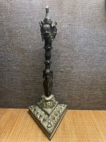 藏式马头金刚杵，带底座，做工精美，包浆老气，低价包邮