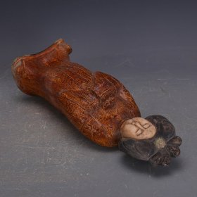 唐三彩雕塑瓷绞胎侍女  ----  高40厘米