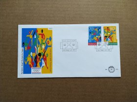 【集邮品收藏拍卖 荷兰1993年体育 欧洲青年奥运日邮票首日封  商品如图】集2402-25