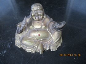 清朝，铜佛像，底长9cm12cm高7.5cm，品以图为准。